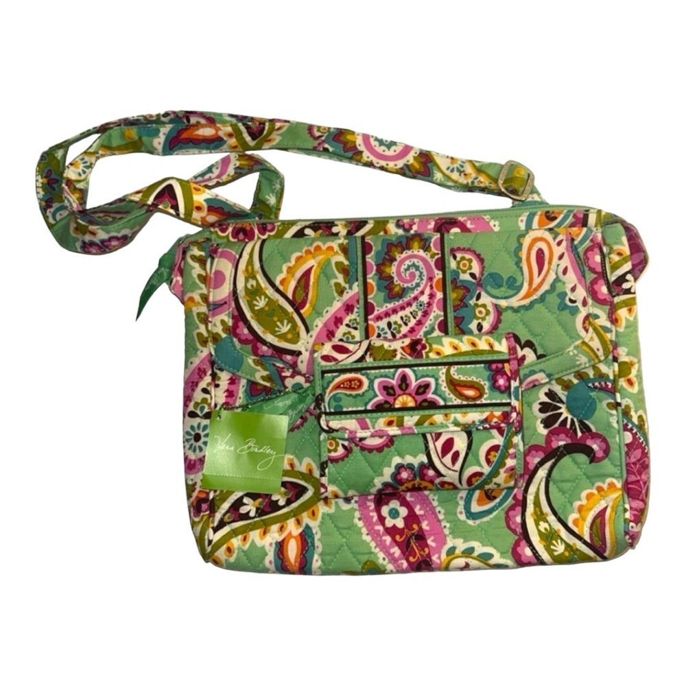 Vera Bradley Crossbody Bag Quilted Hippie‎ Paisley Print Purse & Wallet
